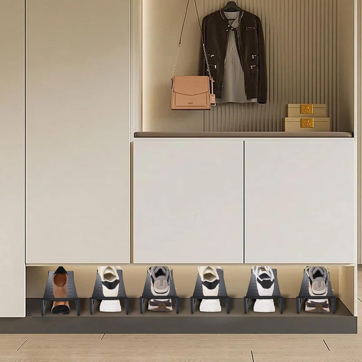 Platzsparender Schuhorganizer 30 Stück, rutschfeste Schuhhalter aus hochwertigem PP, Schuhschlitz fü