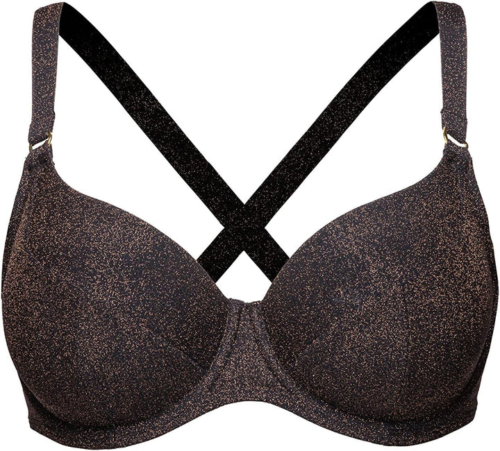 Sans Complexe Damen Reflet Badeanzug Top mit Bügel 75C Schwarz, 75C Schwarz