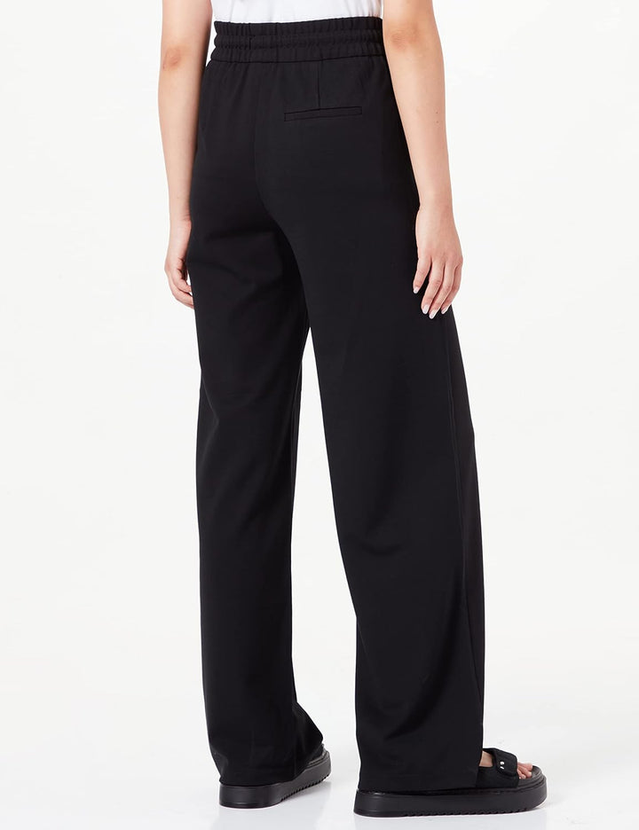 ONLY Damen Onlpoptrash-Suki Life Mw X-Wide STRI PNT Pants M / 32L Schwarz, M / 32L Schwarz