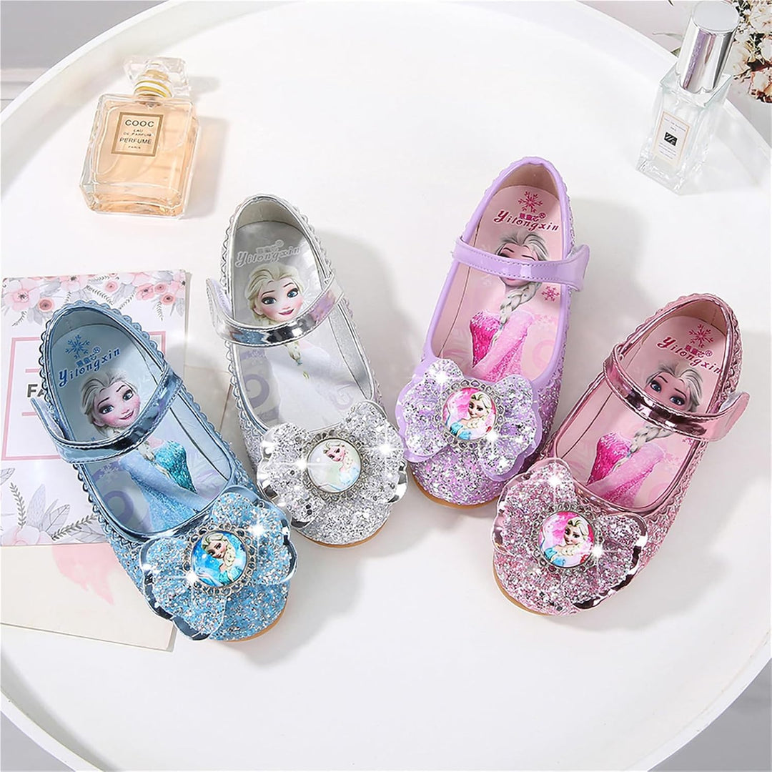 FStory&Winyee Mädchen Prinzessin Schuhe Kinder ELSA Sandalen Partei Glitzer Kristall Schuhe Mädchen