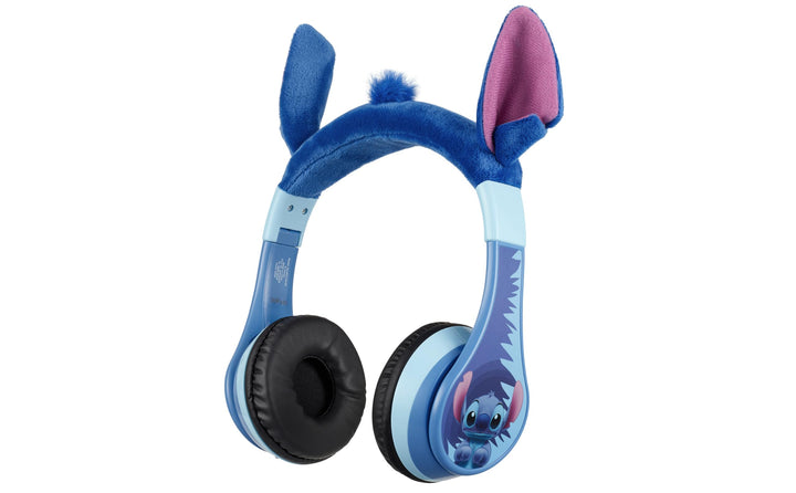 ekids Disney Stitch Bluetooth-Kopfhörer, kabellose Kopfhörer mit Mikrofon, inklusive AUX-Kabel, Laut