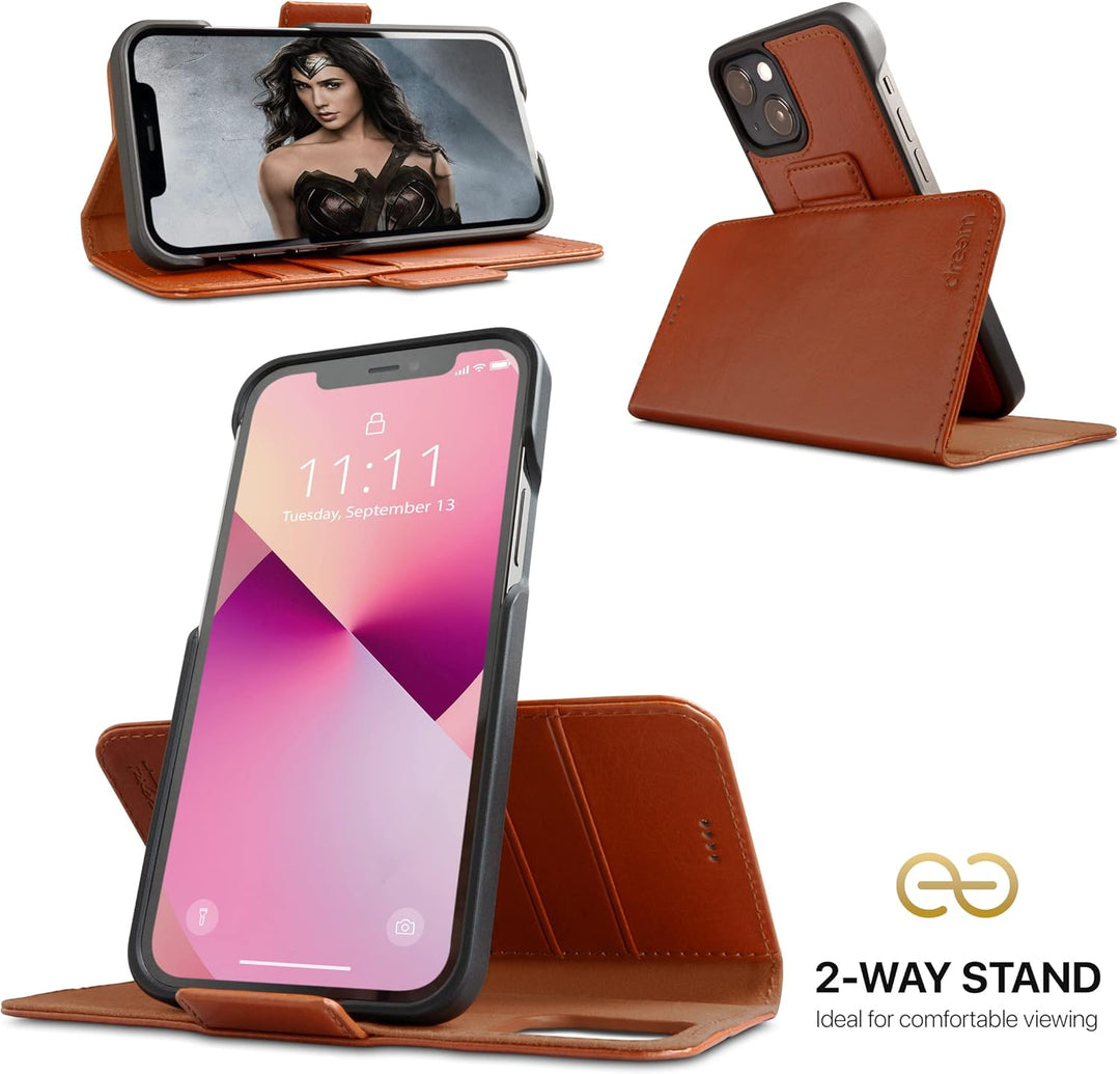 Dreem Fibonacci iPhone 13 Mini Brieftaschen-Etui / 2-in-1 stossfestes Etui und abnehmbares Folio aus