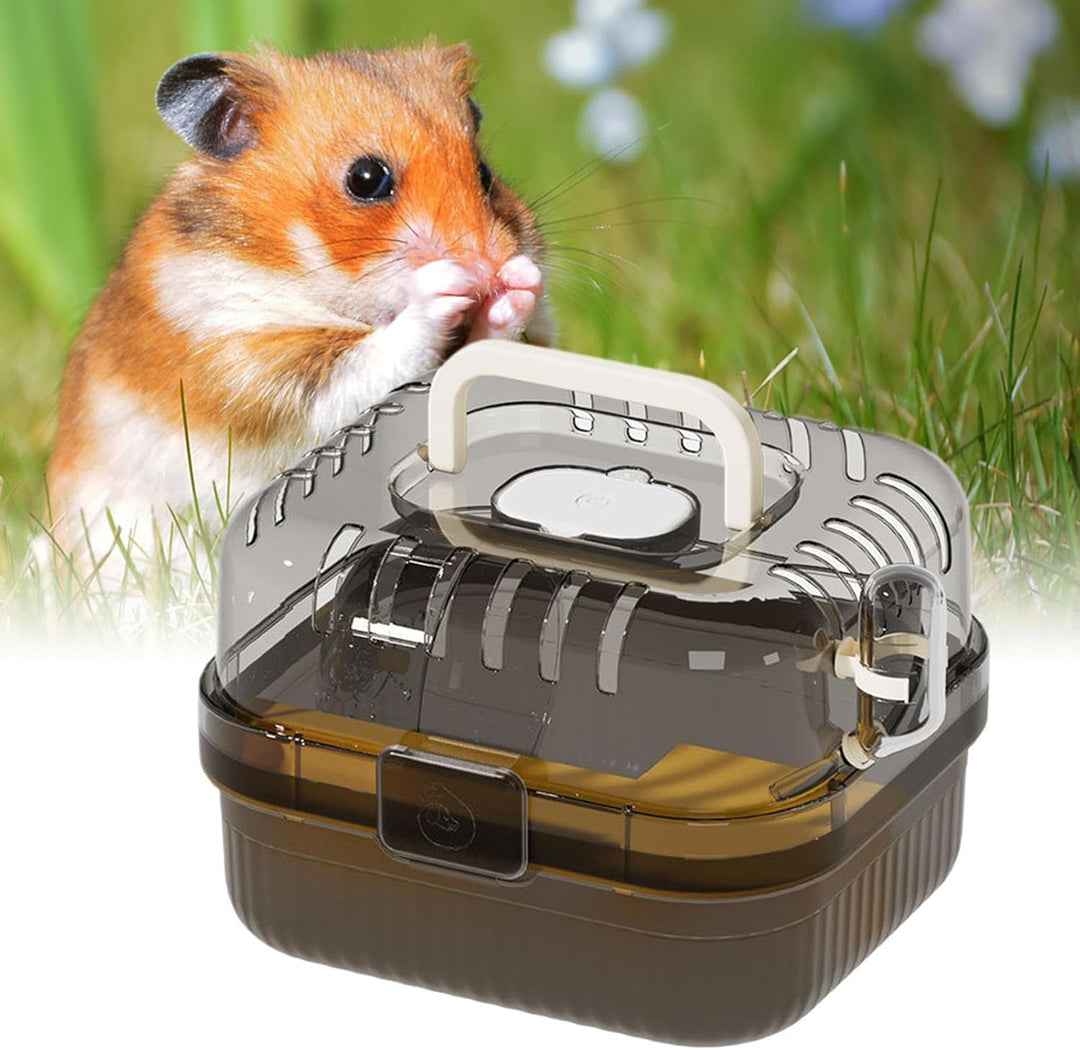 Hamster Transportbox - Atmungsaktiver Freigehege Käfig Für Kleintiere | Klarer Atmungsaktiver Hamste
