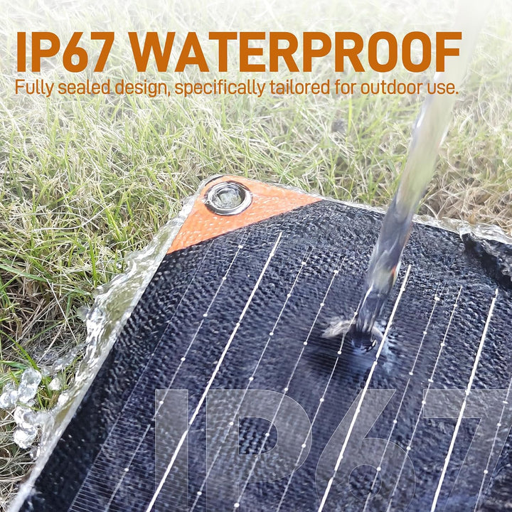 SUNAPEX Solar-Ladegerät, 20 W, 12 V, wasserdicht, tragbares Solarpanel-Set für Auto, Boot, Wohnmobil