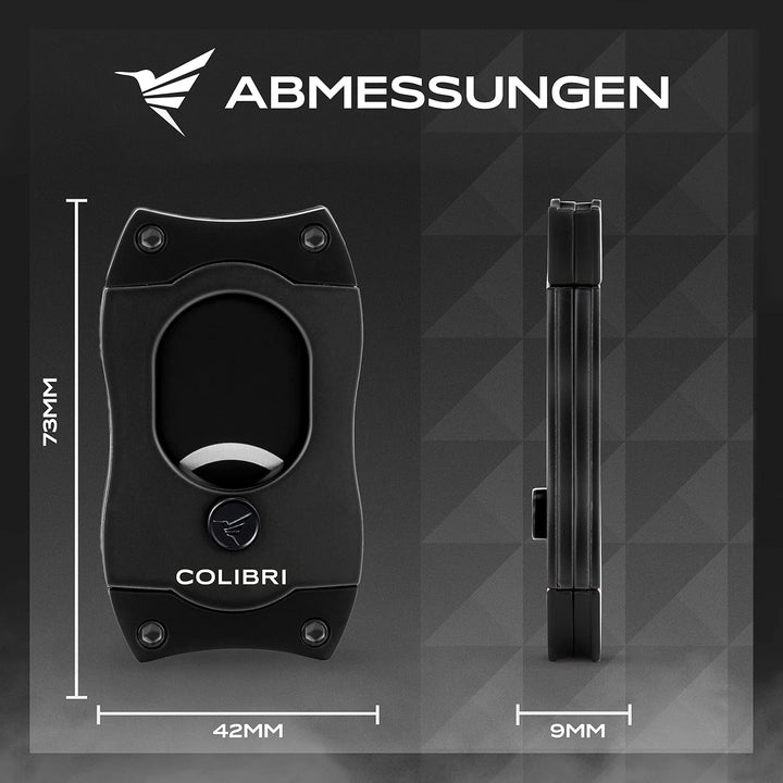 Colibri S-Cut Zigarrenschneider - Klassischer Gerader Schnitt - Bis zu 66 Ringmass Zigarren - Ergono
