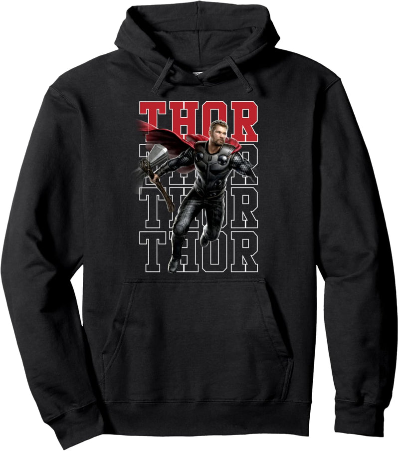 Marvel Avengers Thor Text Stack Portrait Pullover Hoodie