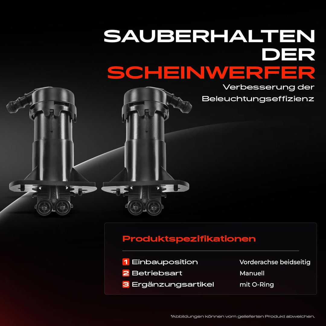 2x Scheinwerferreinigung Waschwasserdüse Links + Rechts für A6 4F2 A6 Allroad 4FH A6 Avant 4F5 Alle