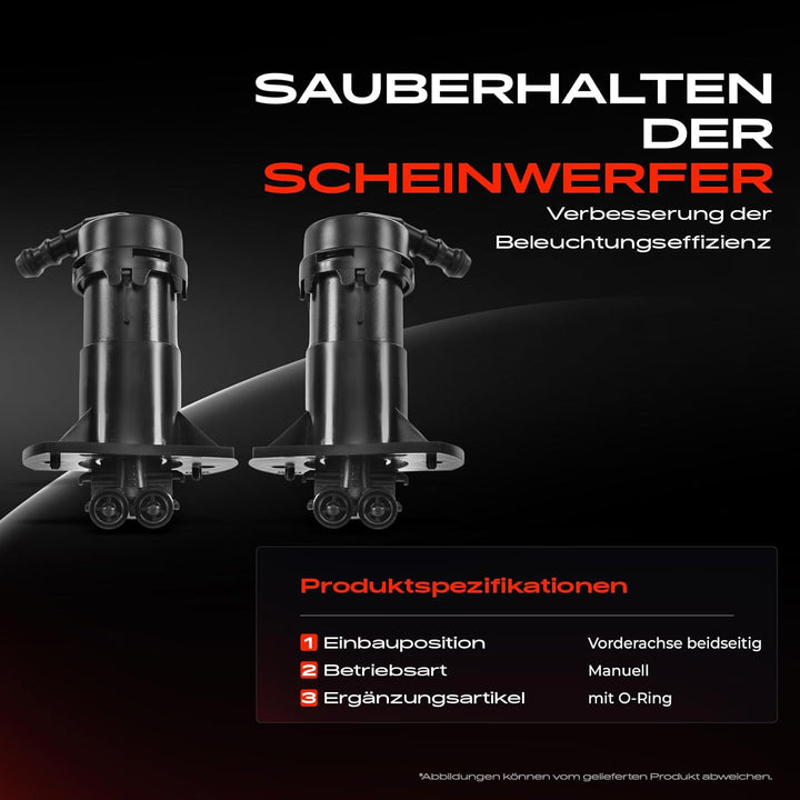 2x Scheinwerferreinigung Waschwasserdüse Links + Rechts für A6 4F2 A6 Allroad 4FH A6 Avant 4F5 Alle