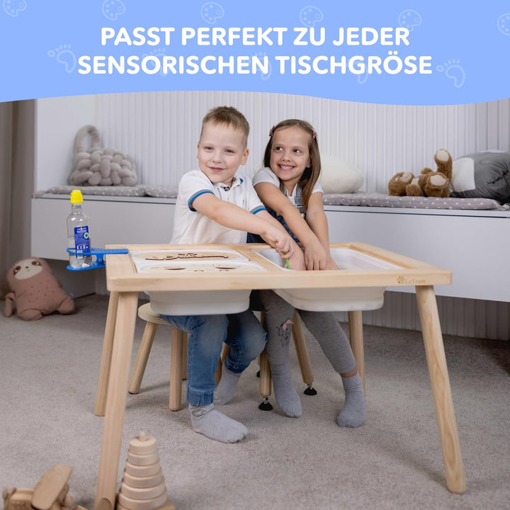 Cateam Tritthocker aus Holz für Kinder und Kleinkinder – 1er-Set – Nussbaum – Kinderhocker mit auszi
