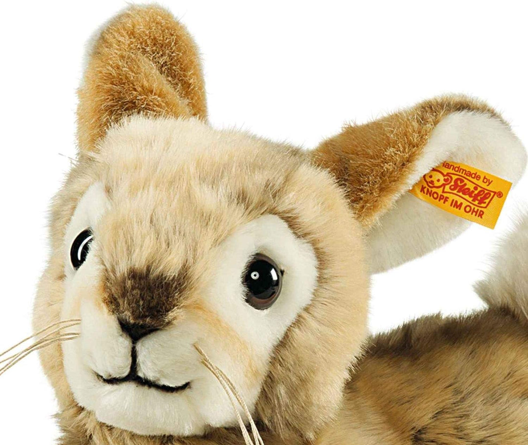 Steiff Dormili Hase - 32 cm - Kuscheltier für Kinder - weich & waschbar - braun - liegend (080050)