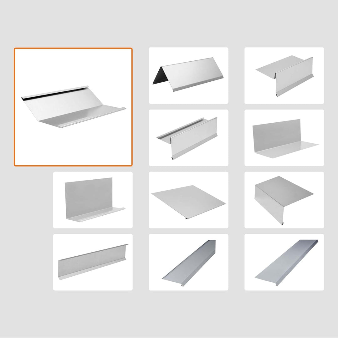 Kehlblech mit Wasserfalz aus Aluminium 200cm, 1 Stück Silber Alublech für optimale Dachentwässerung,