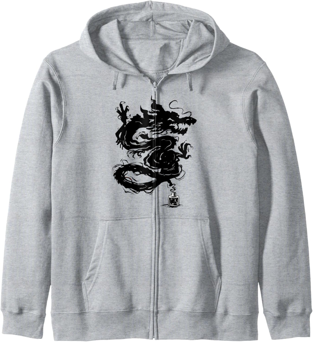 Drache Monster Kreatur Chinesischer Grunge Kapuzenjacke