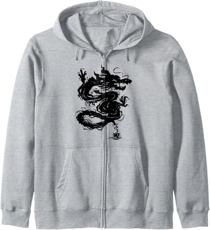 Drache Monster Kreatur Chinesischer Grunge Kapuzenjacke