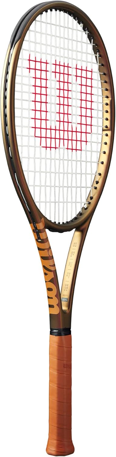Wilson Unisex – Erwachsene Pro Staff Tennisschläger Grip Size 4 - 4 1/2" Bronze/Orange, Grip Size 4