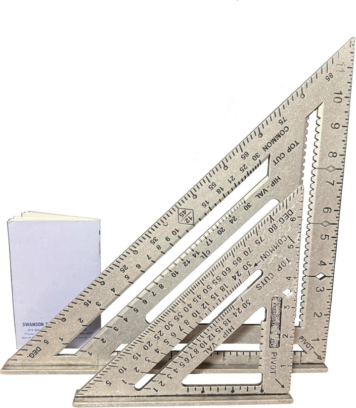 Swanson Tool Speed Square S0101 Geo-Dreieck mit Anschlagwinkel, 7" & 12" (inches) Combo 7" & 12" (in
