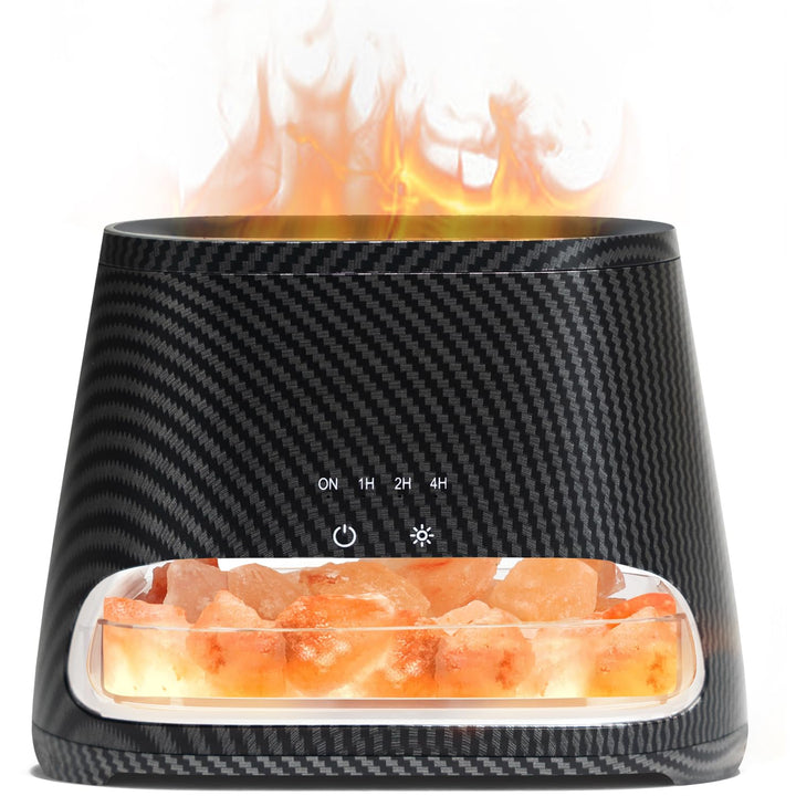SALKING 2-in-1 Aroma Diffuser & Salt Range Pakistan Leuchte, Diffusor für ätherische Öle mit Flammen