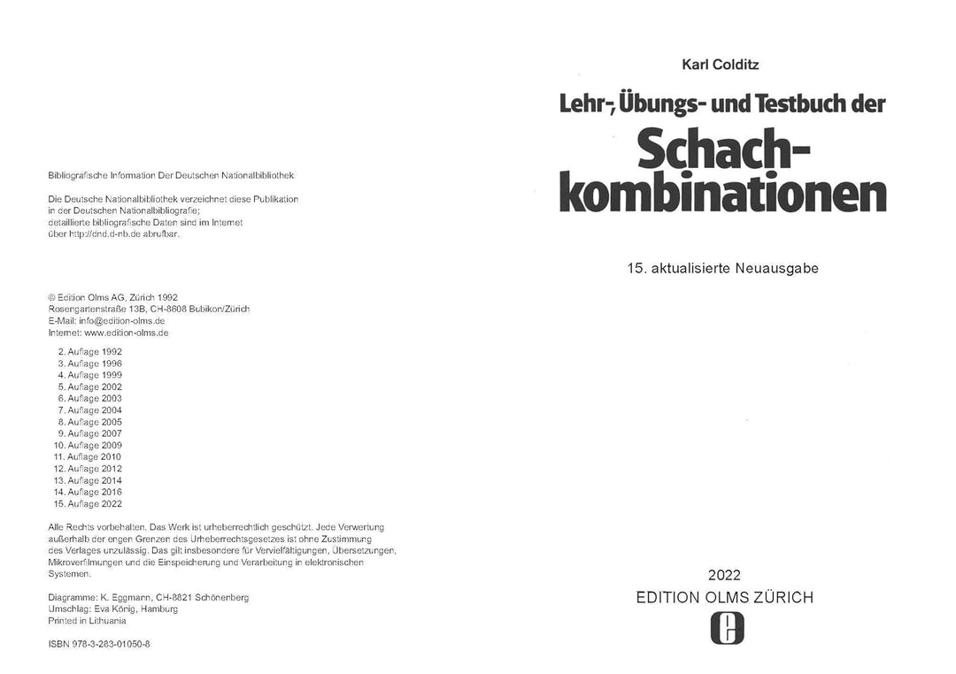 Lehr-, Übungs- und Testbuch der Schachkombinationen: 16. aktualisierte Neuausgabe, Taschenbuch