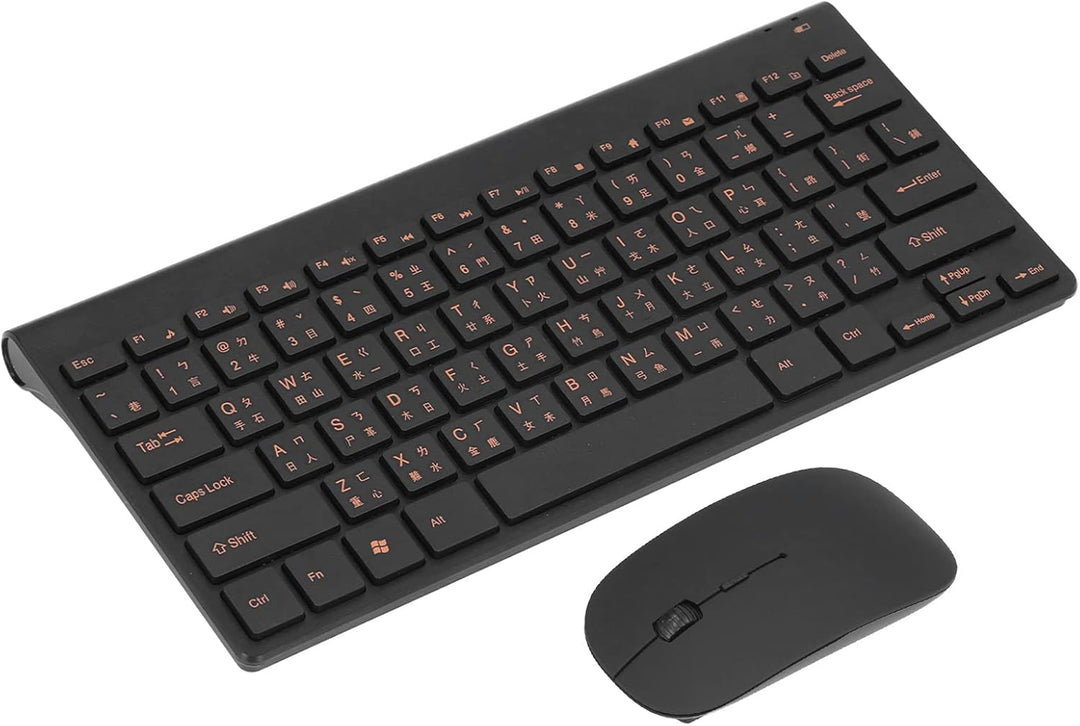 Bewinner Traditionelle Chinesische Tastatur mit 78 Tasten, Kabellose 2,4 G Tastatur und Maus Kombina