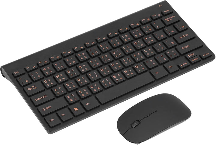 Bewinner Traditionelle Chinesische Tastatur mit 78 Tasten, Kabellose 2,4 G Tastatur und Maus Kombina