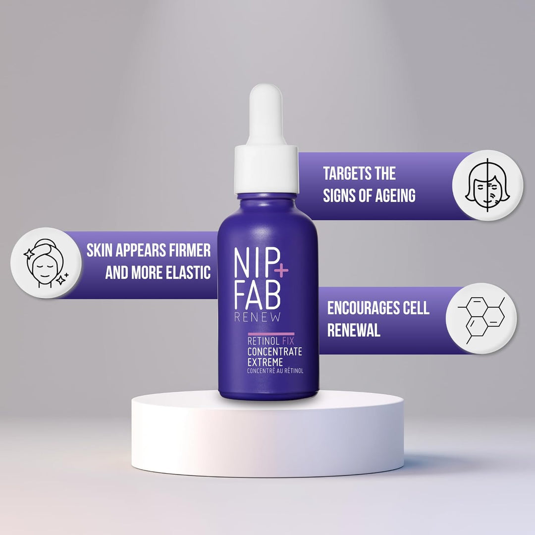 Nip+Fab Retinol Fix Concentrate Extreme 10% - Next-Generation Solution for Youthful Skin with Time-R