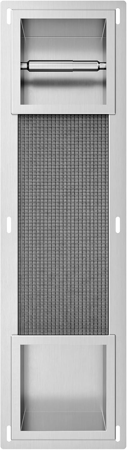 Unterputz-Schrankmodul Edelstahl mit Toilettenpapierhalter Eingebaute Badezimmerschrank Schmal Toile