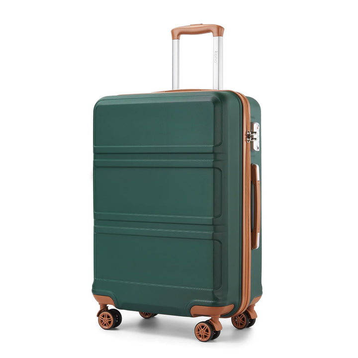 KONO Koffer Trolley Reisekoffer aus ABS+PC – Leichter Hartschalenkoffer mit 4 Zwillingsrollen und TS