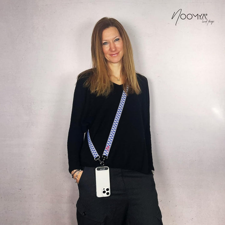 NOOMYA breite Handykette – Handyband universal zum Umhängen mit Adapter, Handy Band verstellbar & ab