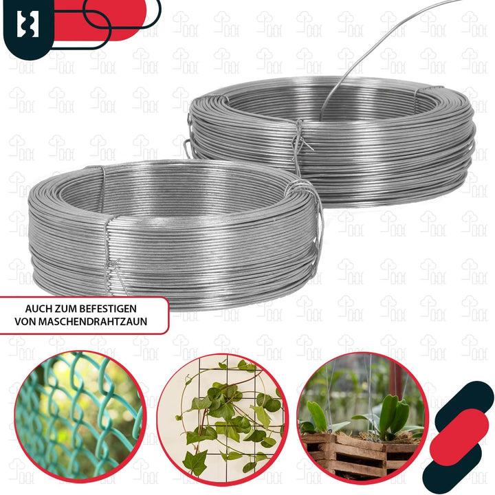 KOTARBAU® Gartendraht 1,4 mm Pflanzendraht Basteldraht Bindedraht Spanndraht Zaundraht zum Binden vo