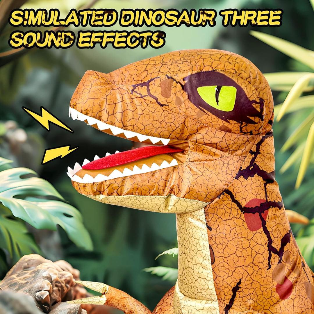 Jovow 2.4GHz Fernbedienung Aufblasbarer Dinosaurier Spielzeug,Elektrischer Dino mit 360° Drehung&amp;Vor