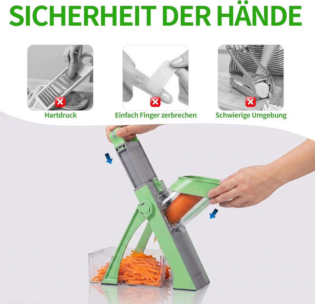 Mandoline Vegetable Slicer Pommesschneider Gurkenhobel，für die Küche, Zerkleinerer, Gemüseschneider