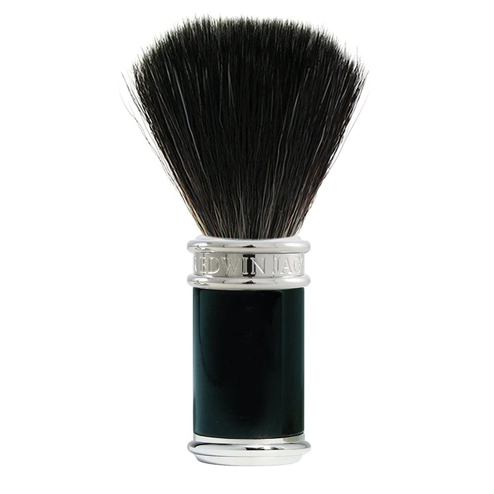 Edwin Jagger Rasierpinsel aus Synthetik, Range 36, Schwarz, Einfarbig, Estándar