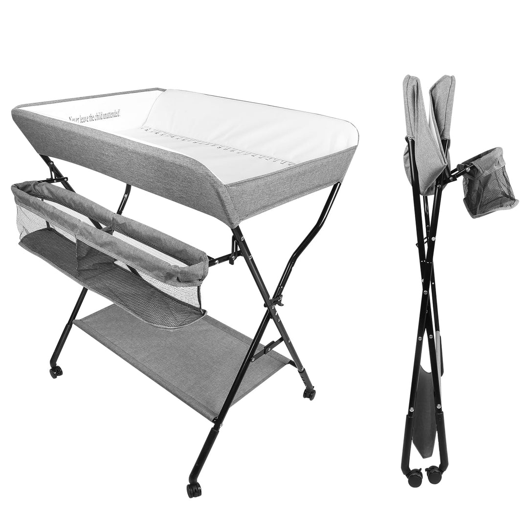 Wickeltisch Faltbar und Tragbar 3 in 1, max. Belastung 25 kg für neue, Wickeltisch mit Aufbewahrungs