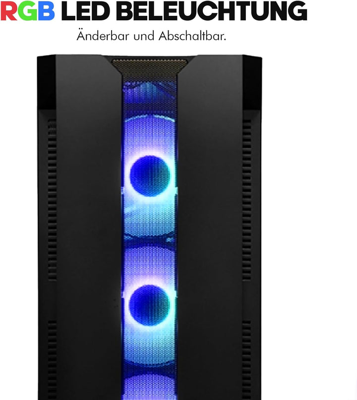 dcl24 Zocker PC Ryzen 5 7600X, RX9060XT 16GB - 1000GB SSD, 32GB DDR5, Desktop PC mit 6x5.3 GHz, Spie