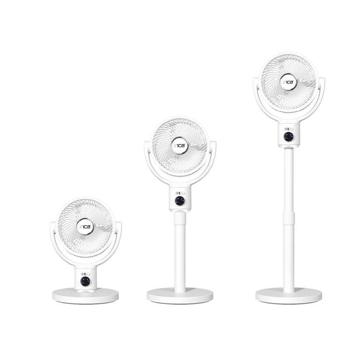 İnca IAF-01B Standventilator, 9000 mAh Akku, LED-Bedienfeld, leiser BLDC Motor, 5 Stufen, Oszillatio