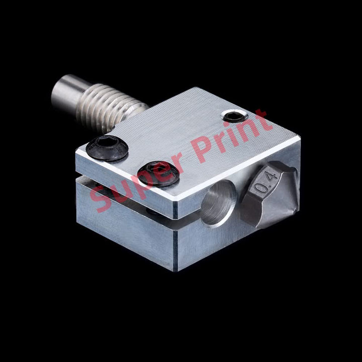Super Print V6 Volcano Hotend,HeatSink,Heater Block,Titanium Alloy Heatbreak,Hardened Steel Nozzle,f