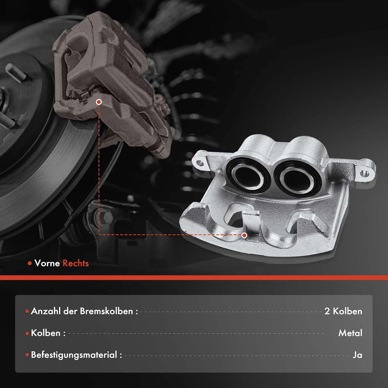 Frankberg Bremssattel Bremszange Vorderachse Rechts Kompatibel mit Ranger TKE 2.2L 3.2L 2011-2021 Re