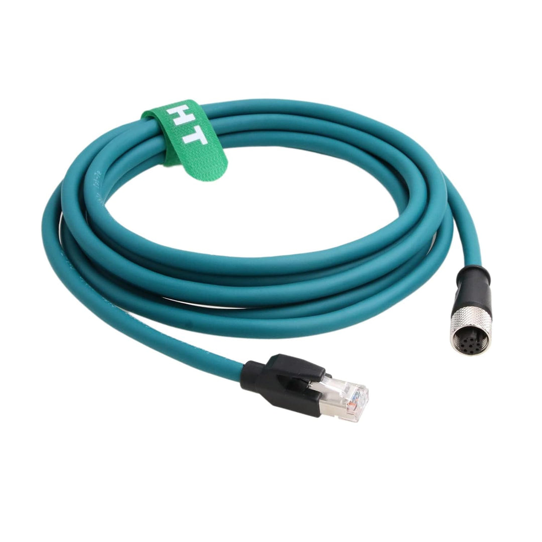 HangTon Ethernet Kabel M12 A-kodiert 8 Pin Buchse auf RJ45 Cat-7e Patchkabel für Industrie Aktor Sen
