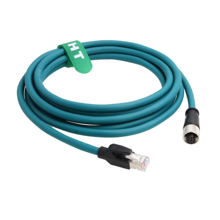 HangTon Ethernet Kabel M12 A-kodiert 8 Pin Buchse auf RJ45 Cat-7e Patchkabel für Industrie Aktor Sen