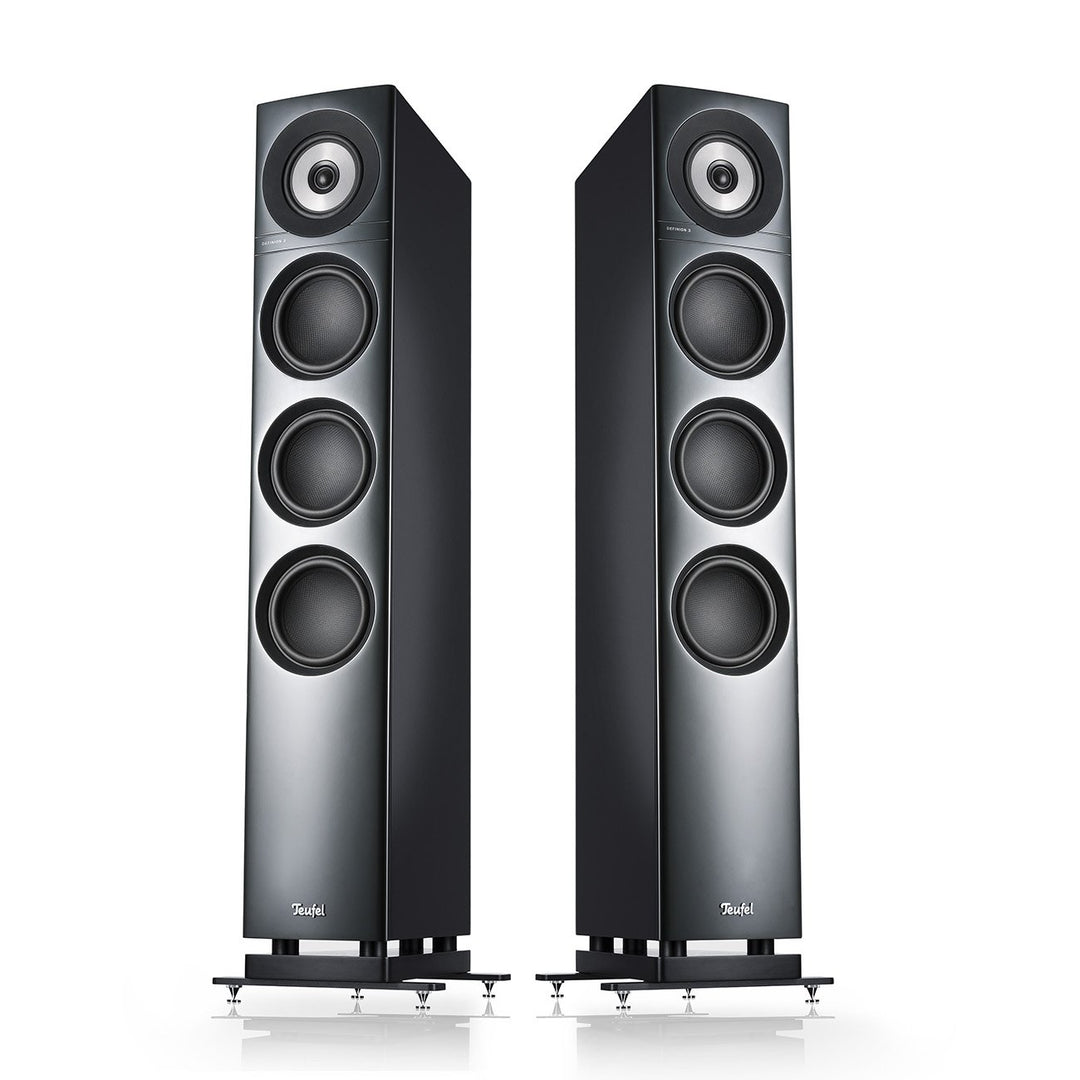 Teufel DEFINION 3 HiFi Standautsprecher Paar - High-End-Stereo-Lautsprecher in 3-Wege-Technologie mi