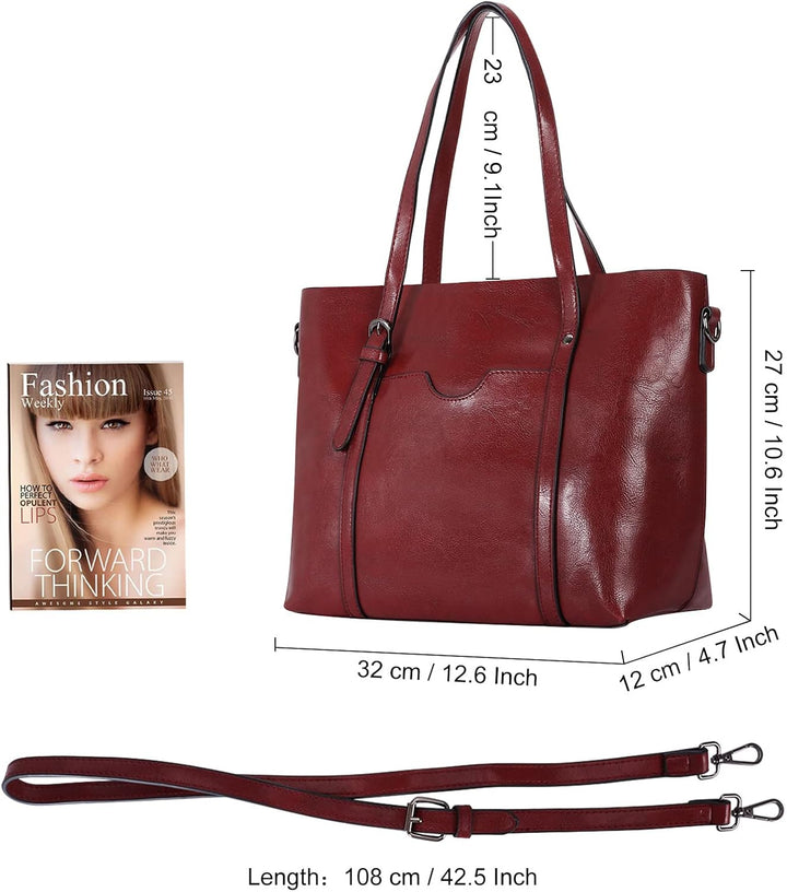 HAWEE Damen Crossbody Handtasche Grosse Shopper Umhängetasche Kunstleder Tote Schultertasche Mode He