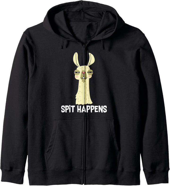 Spit Happens | Funny Llama Kapuzenjacke