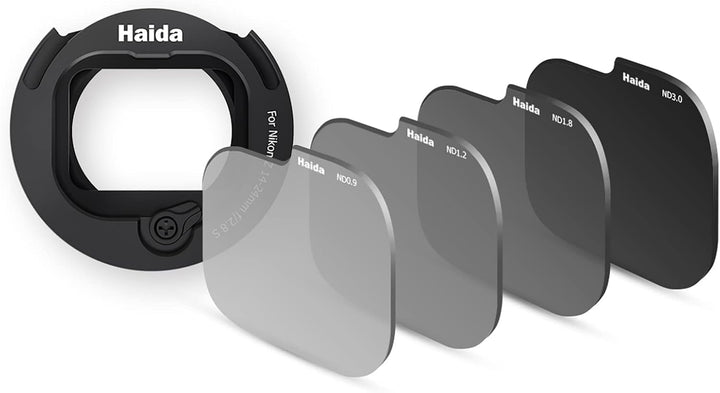 Haida ND-Filter-Set für Heckobjektiv – ND8, ND16, ND64, ND1000, Neutraldichtefilter-Set mit Adapterr
