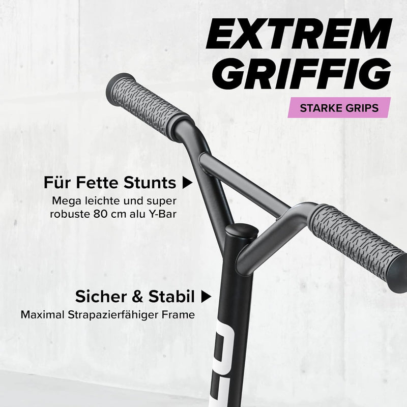 Apollo Stunt Scooter - Genius Pro | Robuster Kinder Scooter mit ABEC 9 Kugellager | Trick Roller, Tr