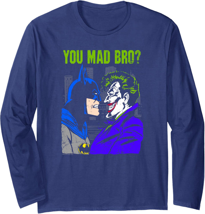 Batman Joker Mad Bro Langarmshirt