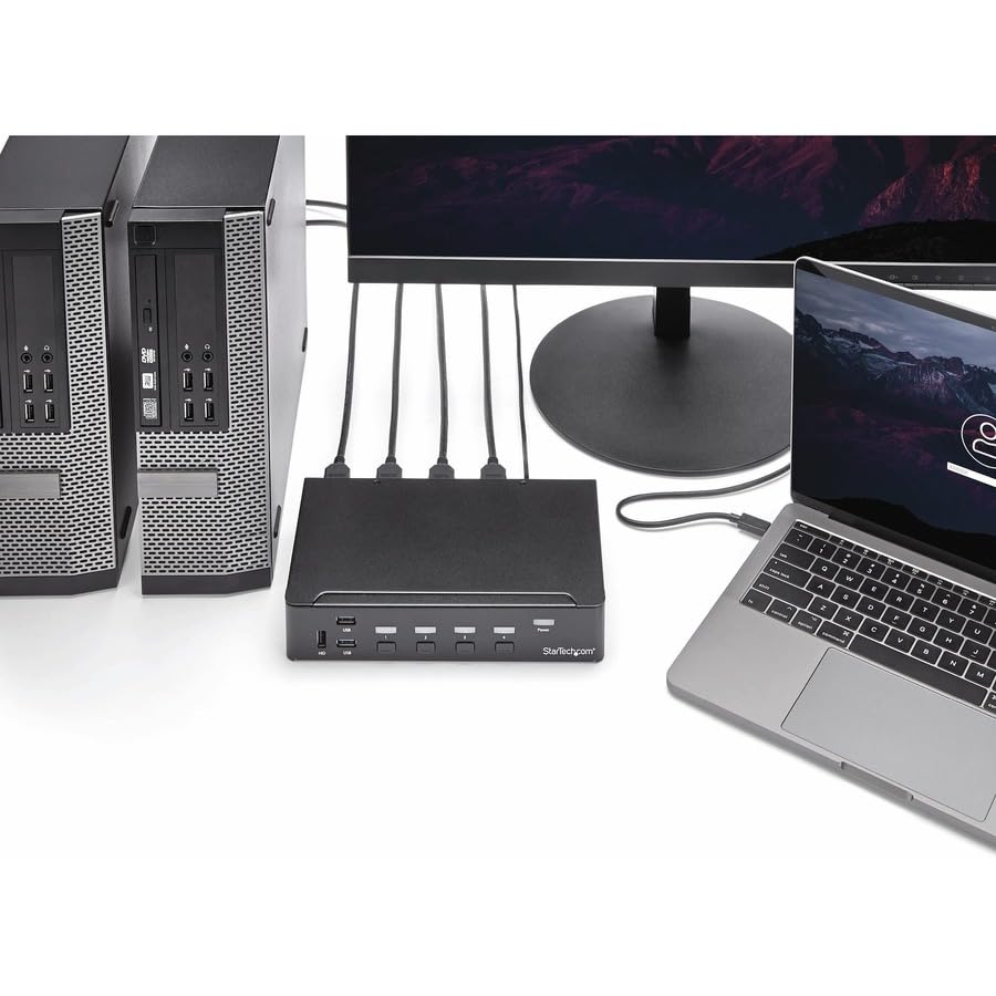 StarTech.com 4 Port HDMI KVM Switch - HDMI KVM Umschalter mit USB 3.0 Hub - 1080p