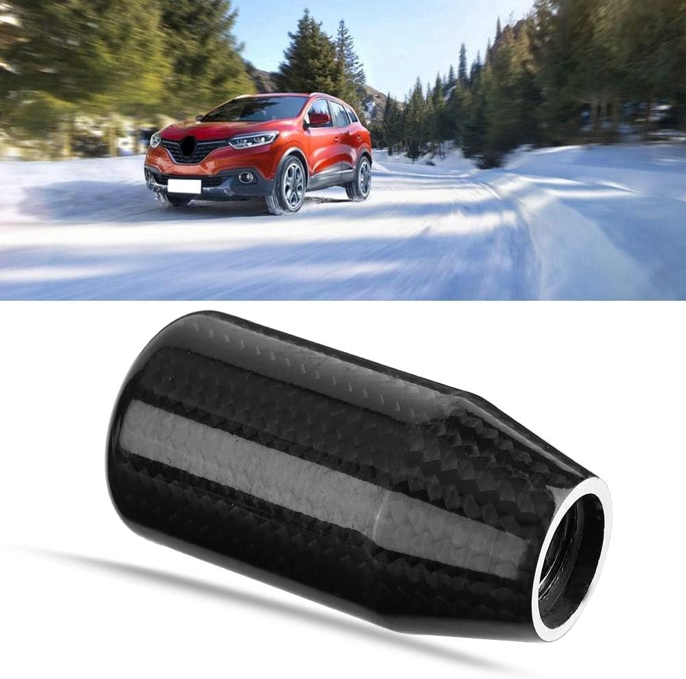 Qiilu Universal Schaltknauf Manuell Schaltknauf Kappe Auto Schalthebel Schaltknauf Kopf Kohlefase 4-