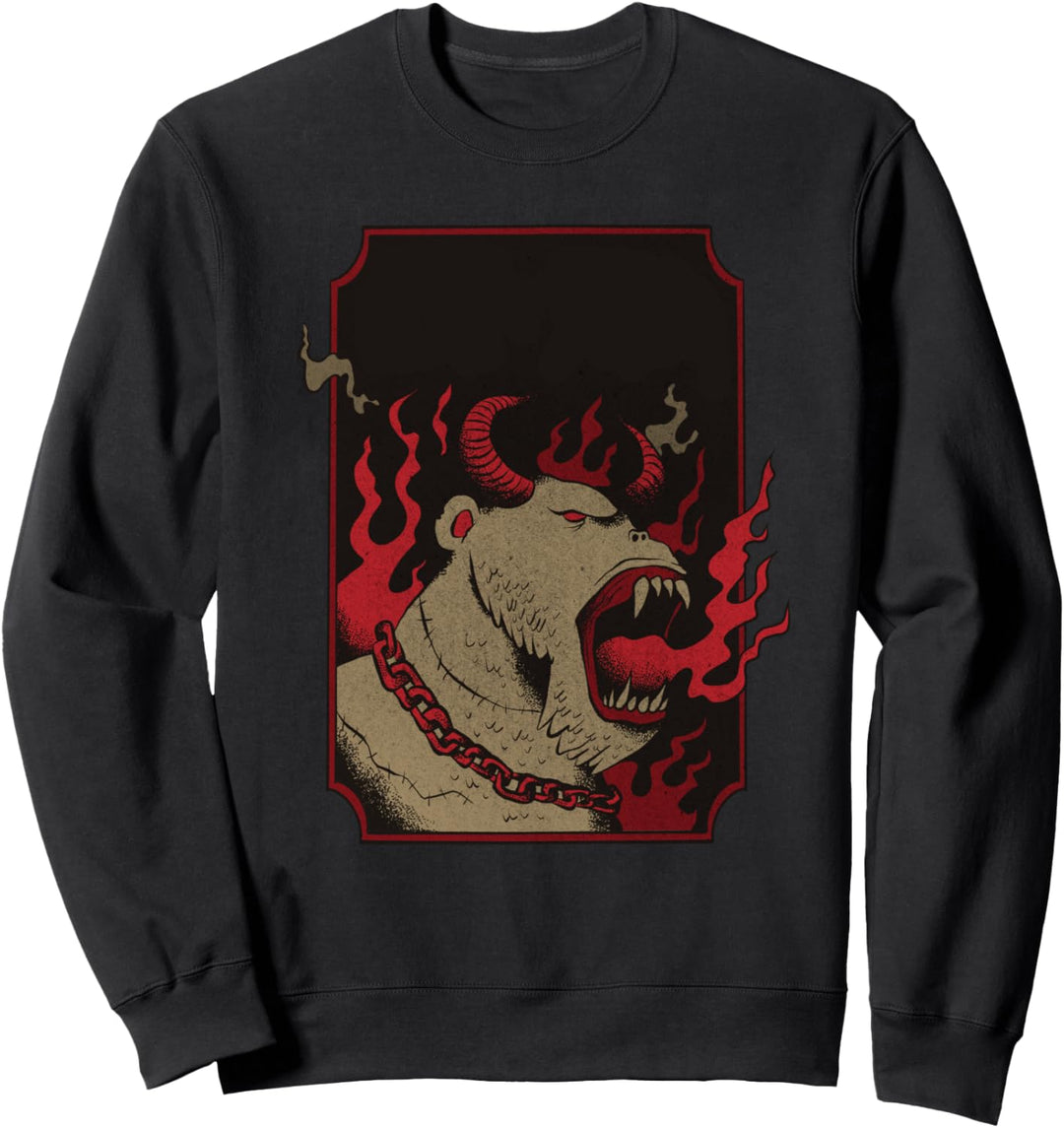 Kreatur mit Hörnern Horrordämon Satanic Sweatshirt