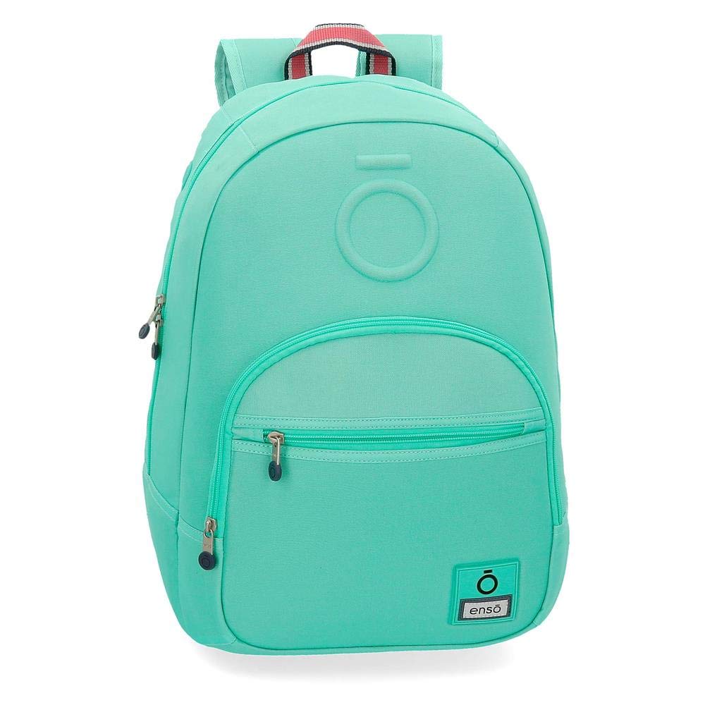 Enso Basic An Trolley anpassbarer Rucksack Grün 32x46x15 cms Polyester für 15,6"-Laptop 22.1L Türkis