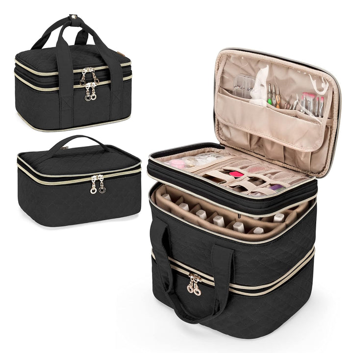 Yarwo Nagellack Aufbewahrung Tasche, Nagellack Tasche Organizer für 48 Nagellack (bis zu 15 ML), Kos