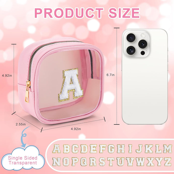 Parima Kosmetiktasche Mädchen Weihnachten - Rosa Make up Tasche Transparent Kulturbeutel Damen Gesch